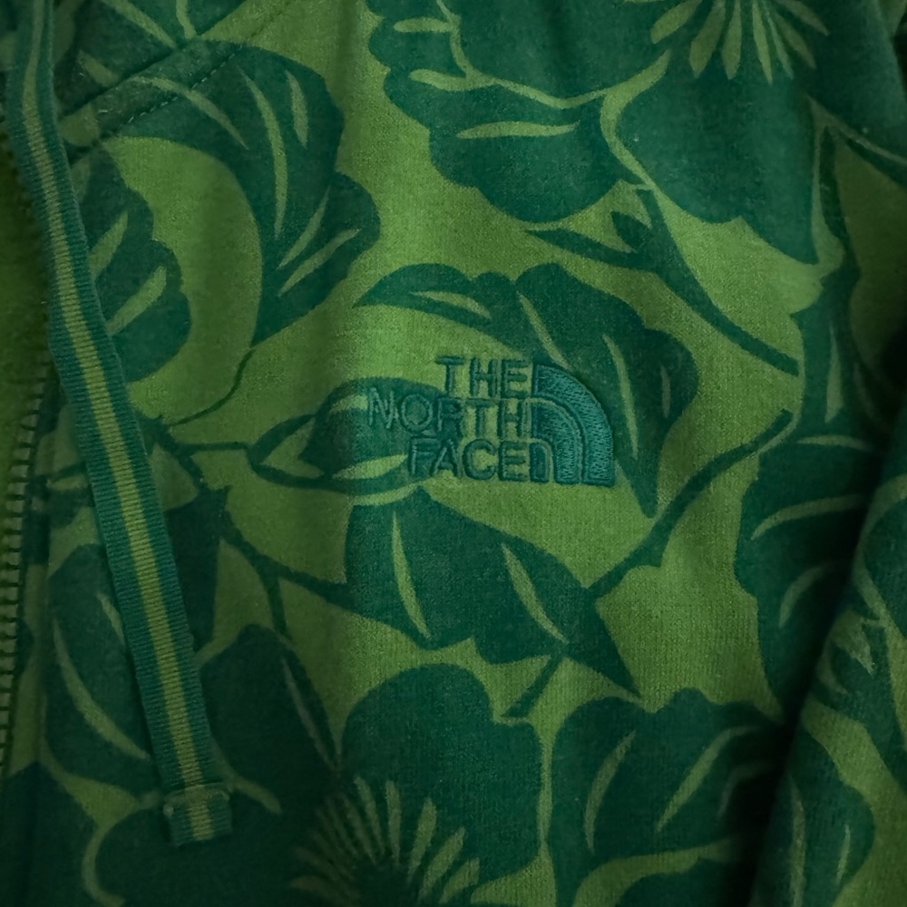 The North Face Green Patterned Zip-Up - image 1